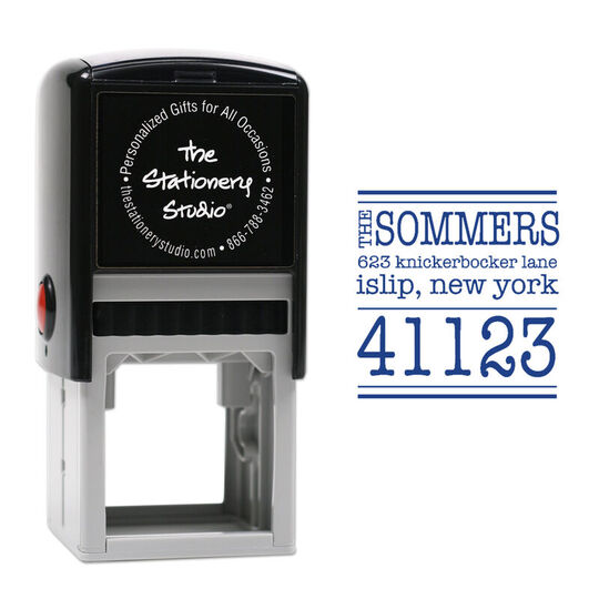 Big Zip Family Address Self-Inking Stamp